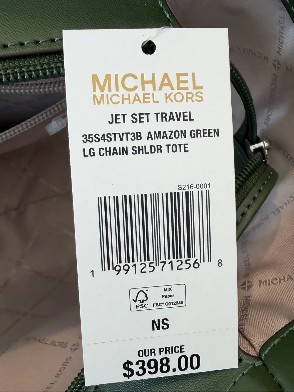 Michael Kors Jet Set Travel Chain Shoulder Bag Tote with Matching Wallet